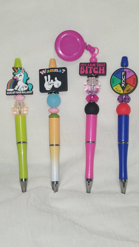 Pens with sayings